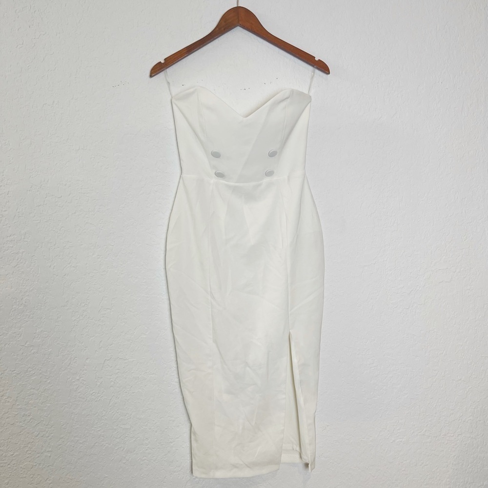 Nookie Solid Bella Strapless Side Slit Jersey Mid… - image 3